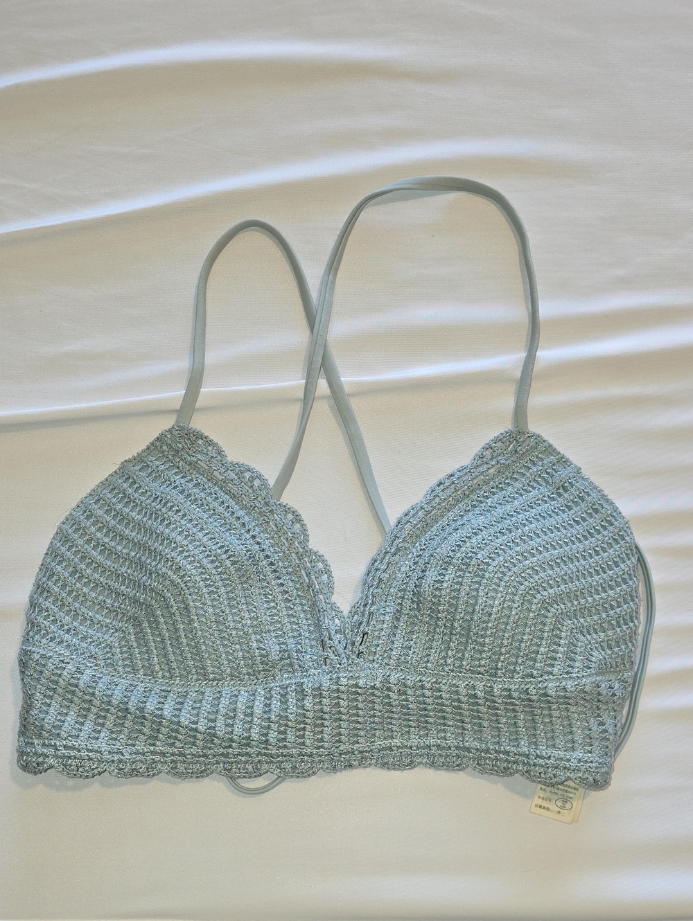 Hollister Light Blue Crochet Bralette
